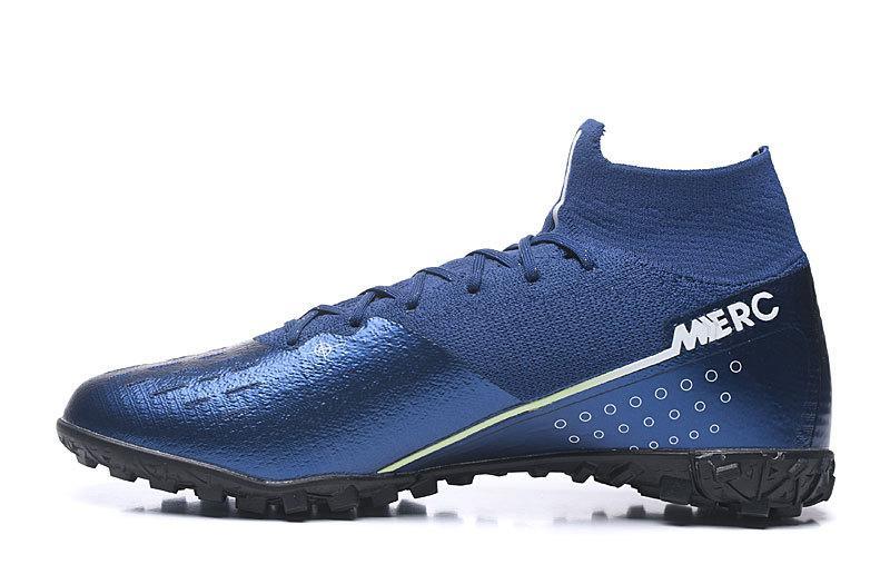 Nike Mercurial Superfly 7 Elite TF Soccers Cleats Shoes Dark Blue Black