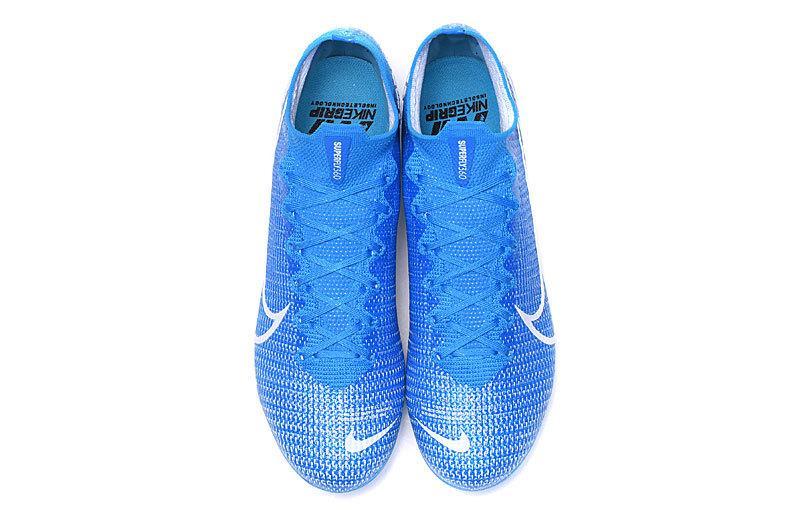 NIKE Superfly VII New Lights Flyknit 360 Soccers Cleats Shoes Light Blue White