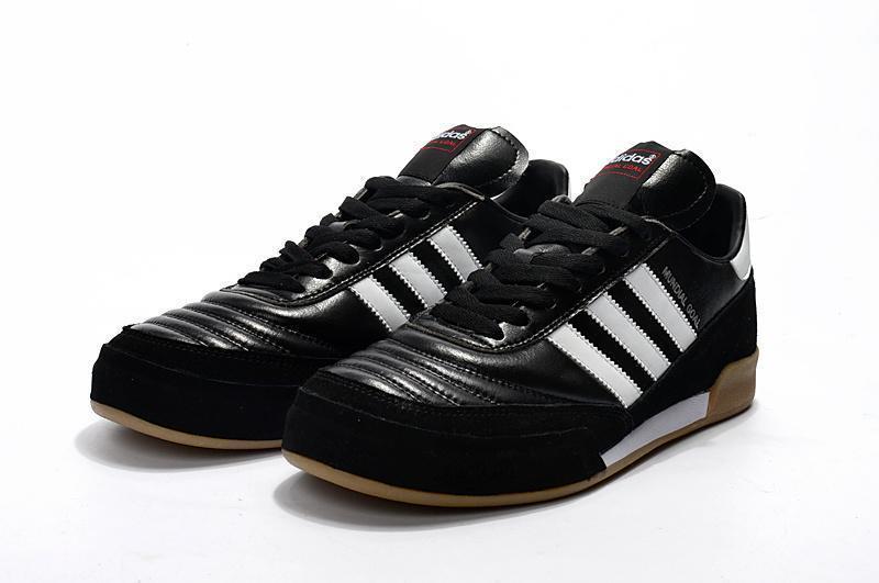 New Adidas MUNDIAL GOAL INDOOR IC Indoor Flat Soccer Cleats Shoes Black White Coffee