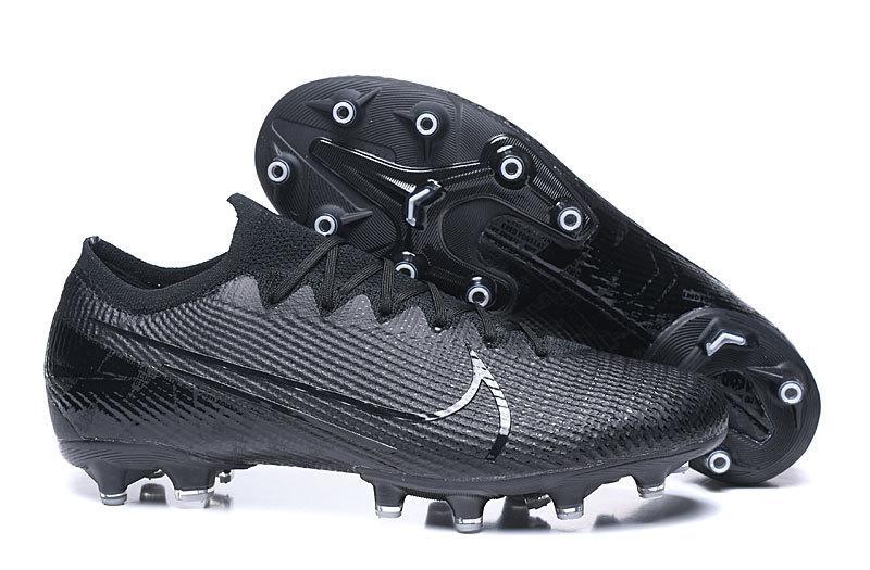 NIKE Mercurial Vapor XIII Elite AG Flyknit 360 Soccers Cleats Shoes All Black