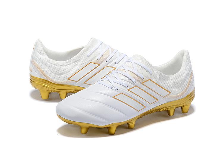 New Adidas Copa 19 + FG Exhibit Soccer Cleats Shoes White Gold