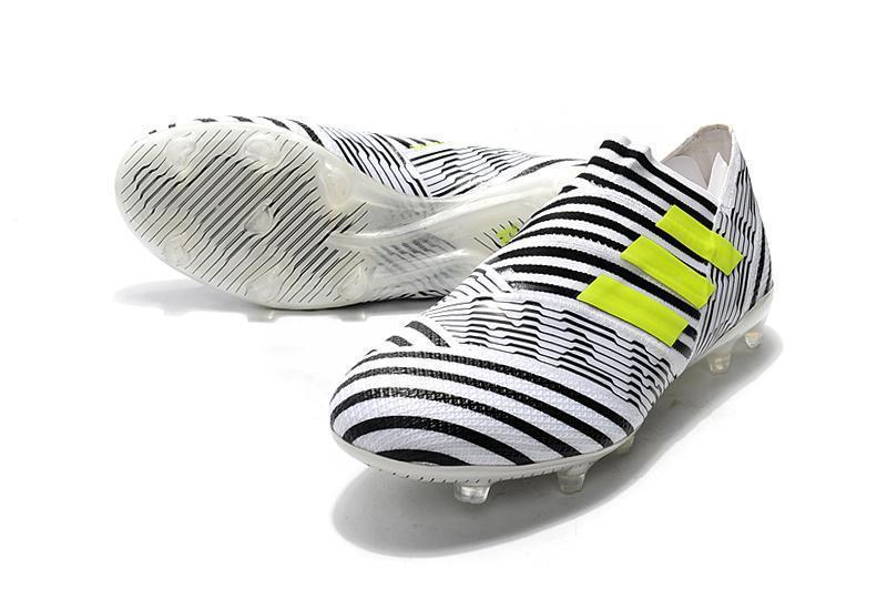 New Adidas New Nemeziz Agility FG TPU Soccer Cleats Shoes White Black Green