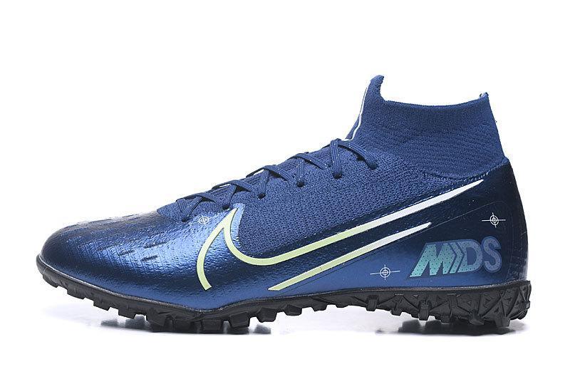 Nike Mercurial Superfly 7 Elite TF Soccers Cleats Shoes Dark Blue Black