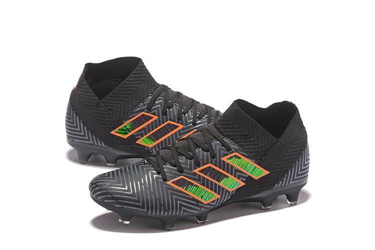 New Adidas Nemeziz 18.1 FG Soccer Cleats Shoes Black Orange Green