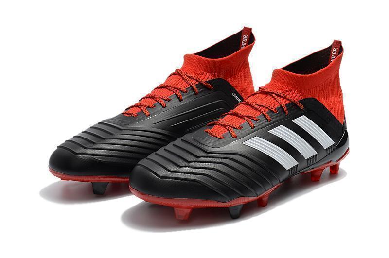 Adidas Predator 18.1 FG Soccer Cleats Core Black White Red