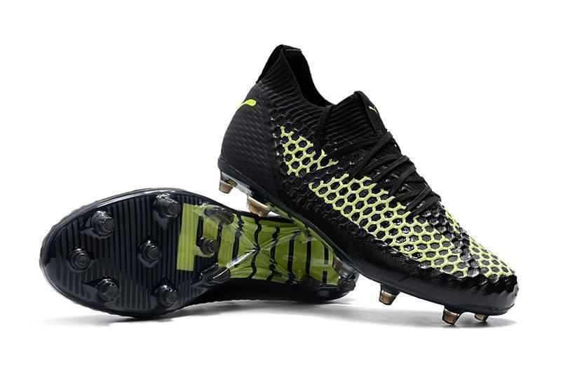 PUMA Future 18.1 Netfit FG Soccer Cleats Black Green