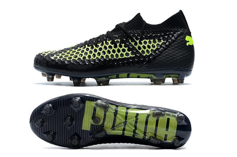 PUMA Future 18.1 Netfit FG Soccer Cleats Black Green