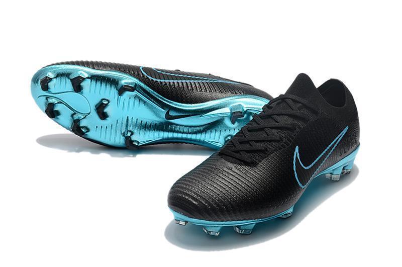 Nike Mercurial Vapor Flyknit Ultra FG Soccer Cleats Black Blue