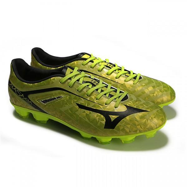 Mizuno Basara 001 FG Soccer Cleats Green Black Safety Yellow