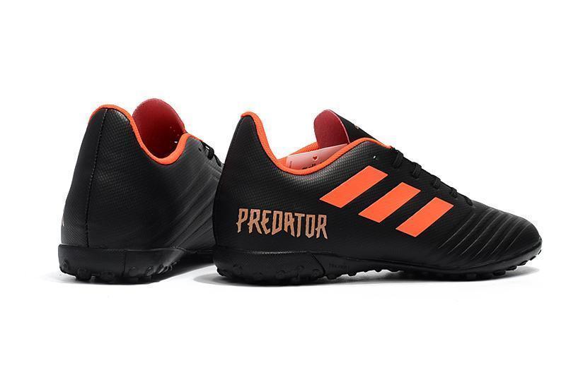 New Adidas Predator 18.4 TF Soccer Cleats Shoes Black Orange