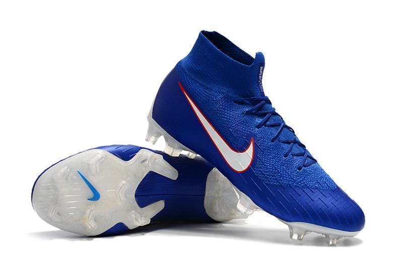 NIKE Mercurial Superfly VI 360 Elite FG Blue White Orange Lining