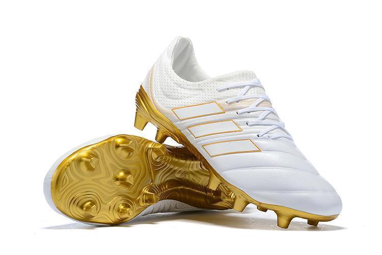 Adidas Copa 19.1 FG Soccer Cleats Shoes White Gold