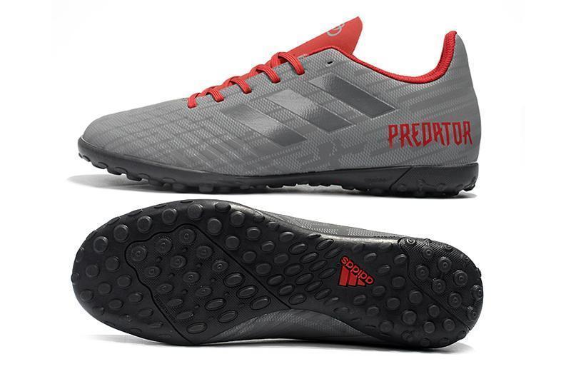 New Adidas Predator Accelerator TF Soccer Cleats Shoes Gray Red