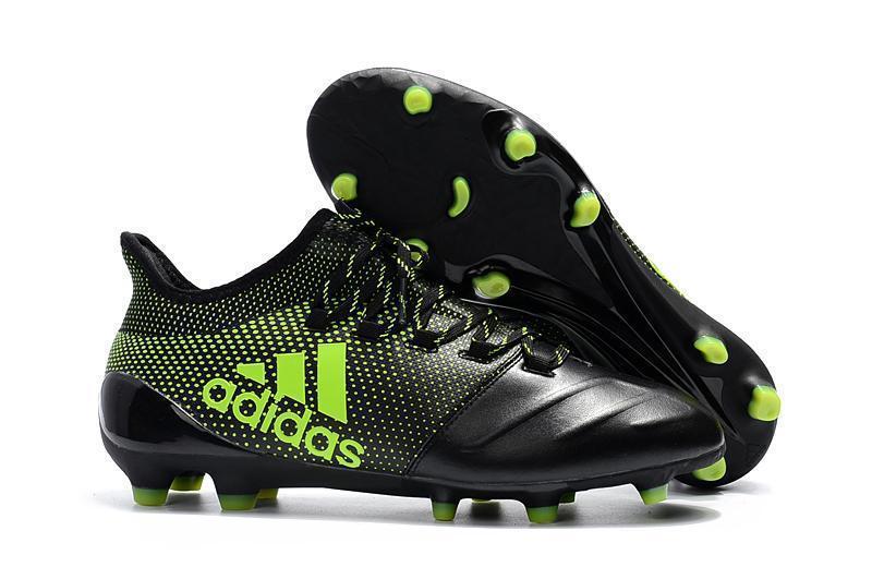 New Adidas X Series Leather FG Soccer Cleats Shoes Black Green