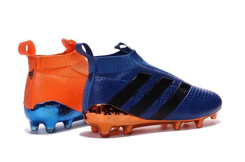 Adidas ACE 16+ Purecontrol FG/AG Soccer Cleats Dark Blue Orange Black