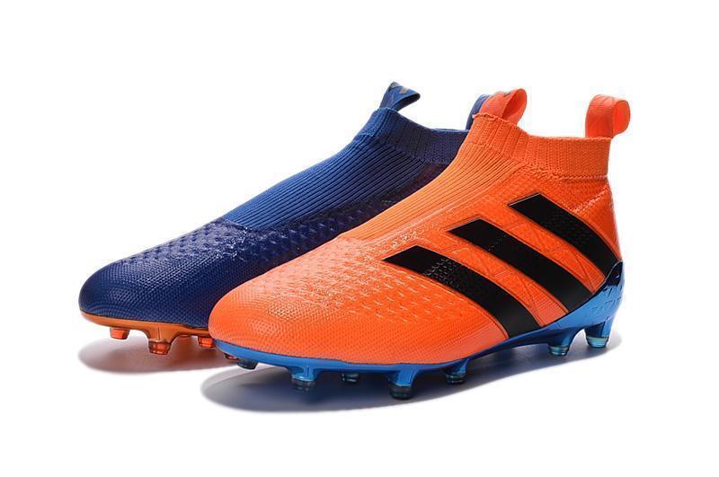 Adidas ACE 16+ Purecontrol FG/AG Soccer Cleats Dark Blue Orange Black