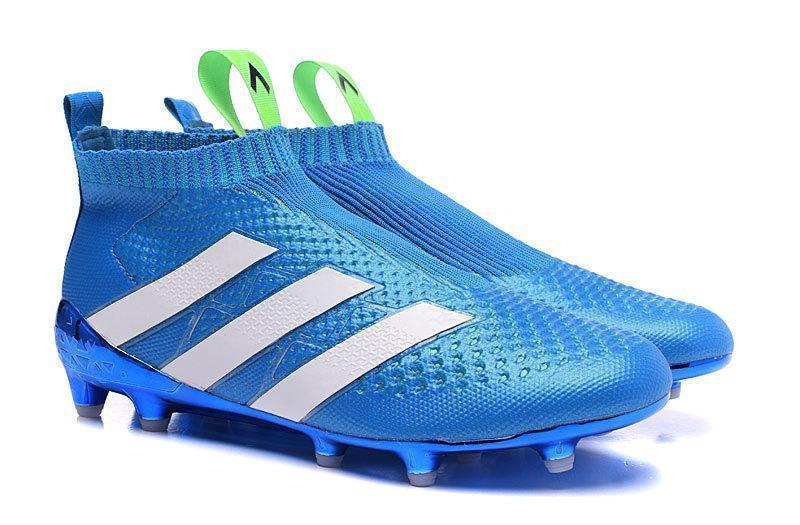 Adidas ACE 16+ Purecontrol FG/AG Soccer Cleats Blue White Green