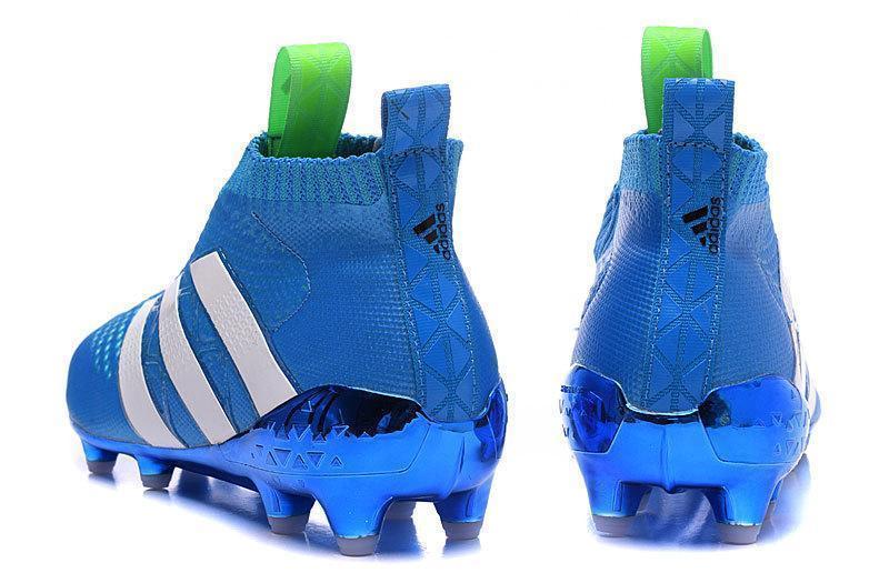 Adidas ACE 16+ Purecontrol FG/AG Soccer Cleats Blue White Green