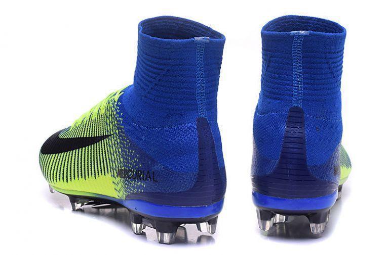 Nike Mercurial Superfly V FG Soccer Cleats Green Blue Black