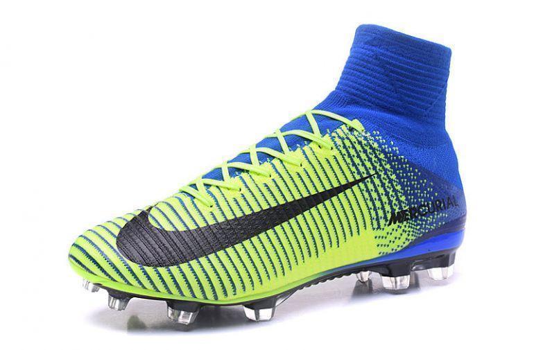 Nike Mercurial Superfly V FG Soccer Cleats Green Blue Black