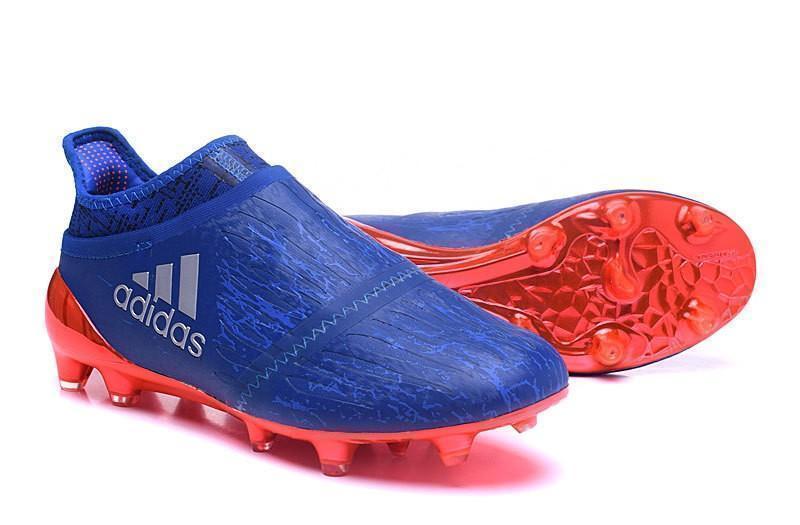 Adidas X 16+ Purechaos FG/AG Soccer Cleats All Blue Solar Red