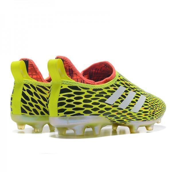 New Adidas Glitch Skin 17 FG Soccer Cleats Shoes Fluorescent Green White Red