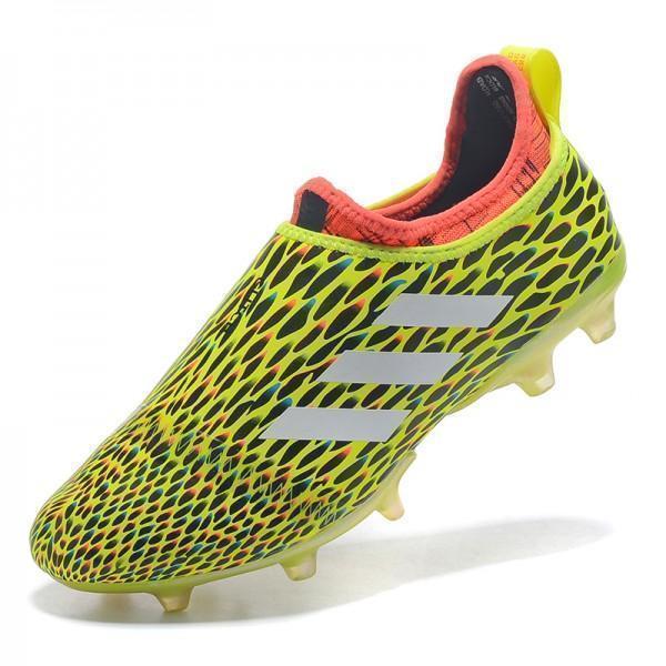 New Adidas Glitch Skin 17 FG Soccer Cleats Shoes Fluorescent Green White Red