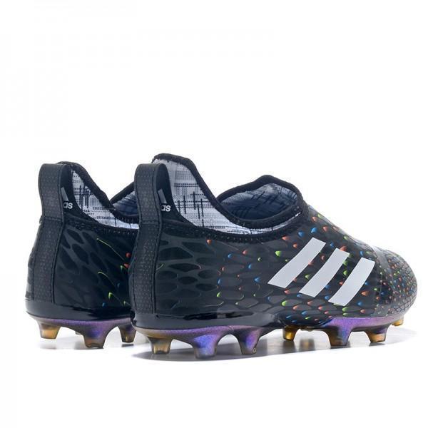 New Adidas Glitch Skin 17 FG Soccer Cleats Shoes Core Black Solar Red White