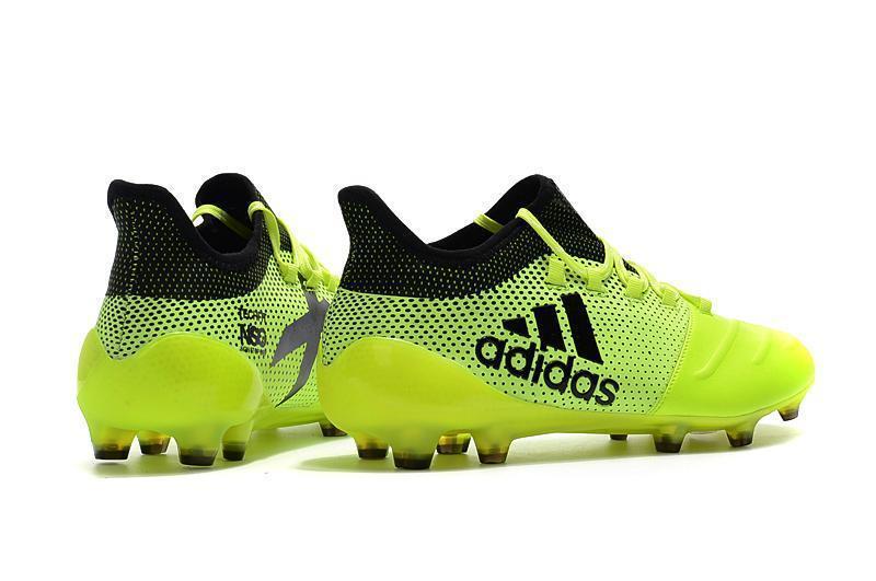 New Adidas fluorescent FG TPU Soccer Cleats Shoes Green Black