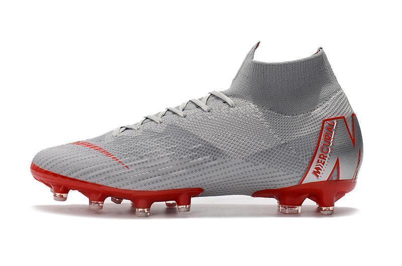 NIKE Mercurial Superfly VI 360 Elite AG High Cut Silver Red