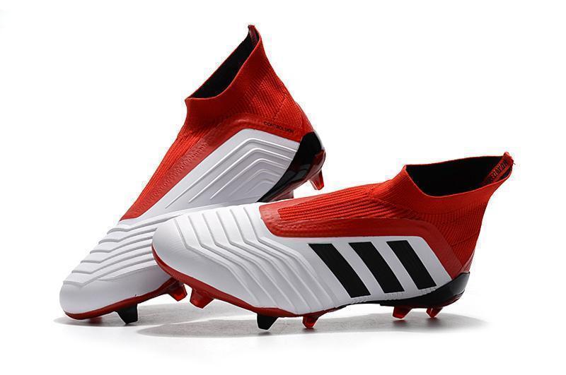 Adidas Predator 18+ FG Soccer Cleats White Solar Red Core Black