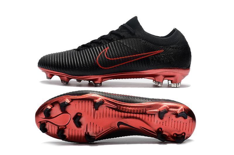 Nike Mercurial Vapor Flyknit Ultra FG Soccer Cleats Black Wine Red