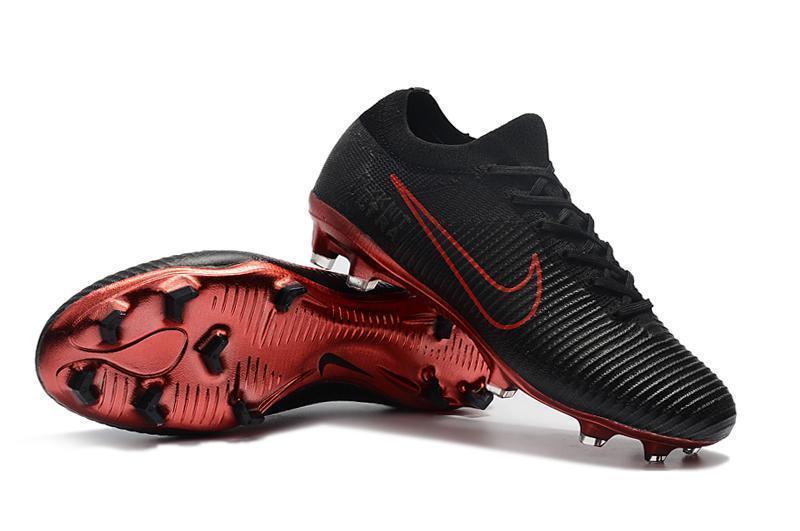 Nike Mercurial Vapor Flyknit Ultra FG Soccer Cleats Black Wine Red