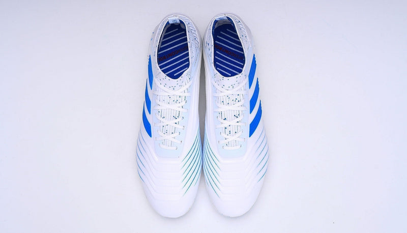 New Adidas Predator 19.1 FG Soccer Cleats Shoes White Blue