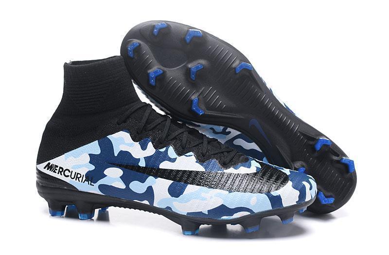 Nike Mercurial Superfly V FG Soccer Cleats Military Camouflage Blue