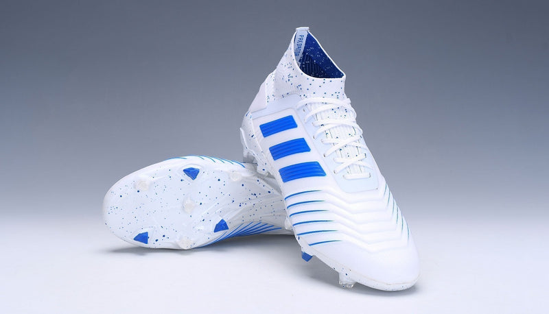 New Adidas Predator 19.1 FG Soccer Cleats Shoes White Blue