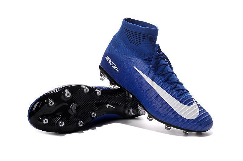 Nike Mercurial Superfly V AG Soccer Cleats Blue White