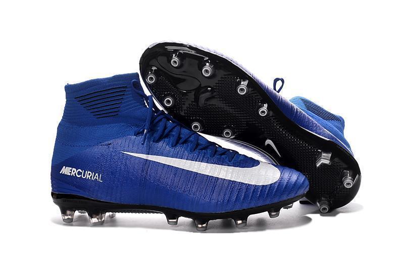 Nike Mercurial Superfly V AG Soccer Cleats Blue White