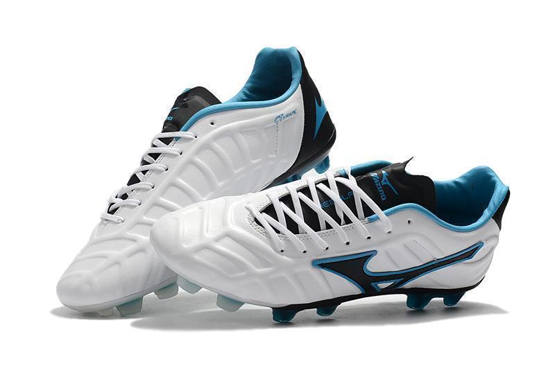 Mizuno Rebula V1 FG Soccer Cleats White Black Blue