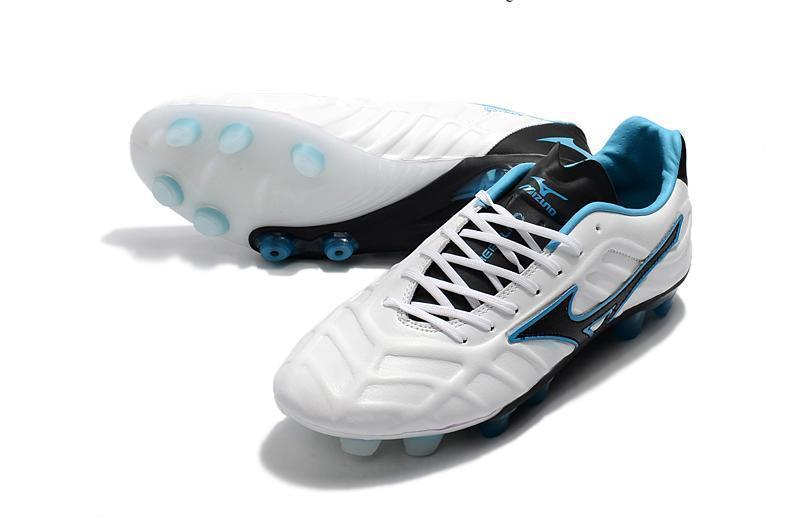 Mizuno Rebula V1 FG Soccer Cleats White Black Blue