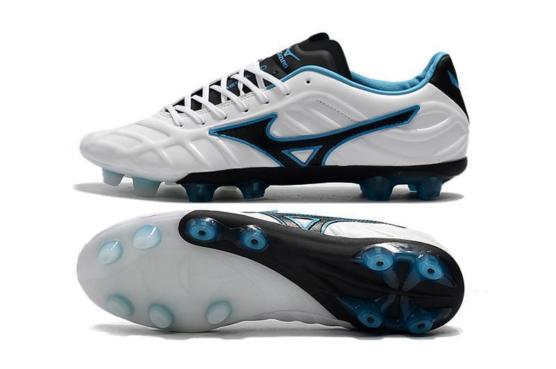 Mizuno Rebula V1 FG Soccer Cleats White Black Blue