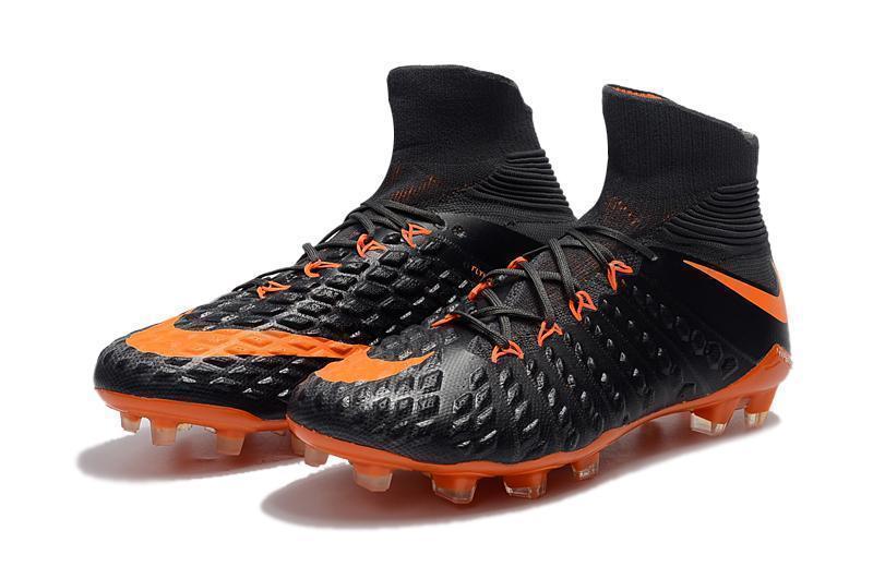 Nike Hypervenom Phantom III DF FG Soccer Cleats Black Orange