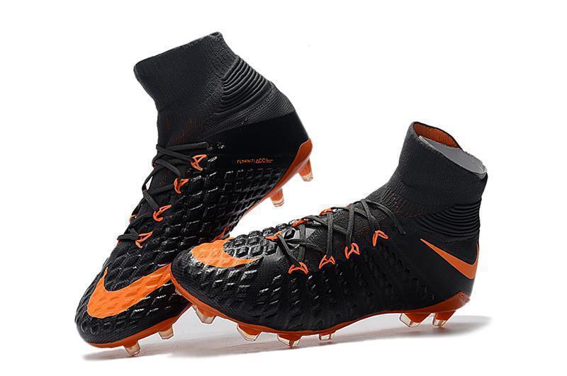 Nike Hypervenom Phantom III DF FG Soccer Cleats Black Orange