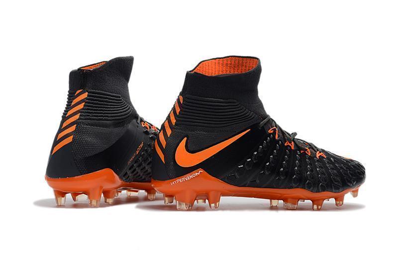 Nike Hypervenom Phantom III DF FG Soccer Cleats Black Orange