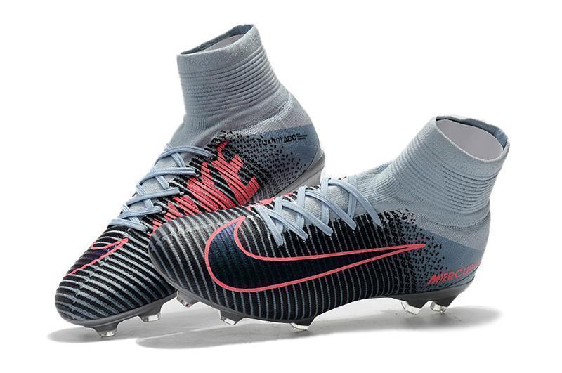 Nike Mercurial Superfly V FG Soccer Cleats Black Grey Chrome