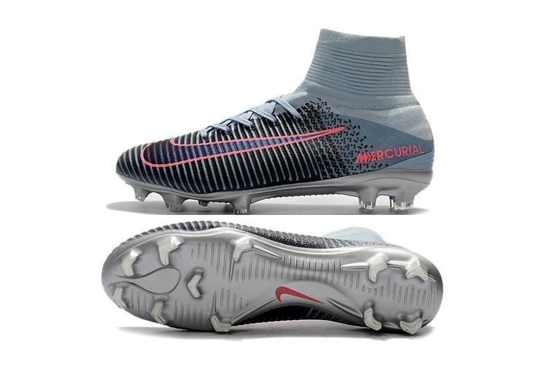 Nike Mercurial Superfly V FG Soccer Cleats Black Grey Chrome