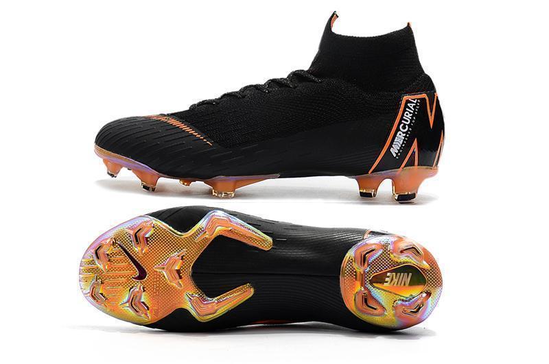 Nike Mercurial Superfly VI 360 Elite FG Soccer Cleats Black Orange