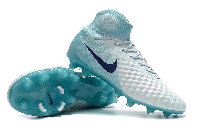 New Nike Magista Obra II Soccer Cleats Shoes White light blue dark blue