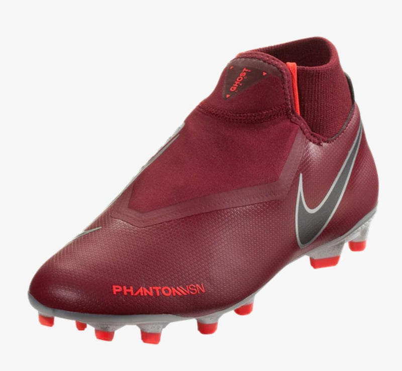 Nike Phantom Vision Elite DF FG Soccer Cleats Maroon Silver Black