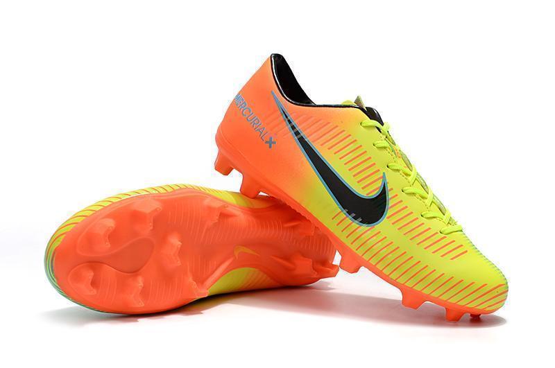 Nike Mercurial Vapor X FG Soccer Cleats Yellow Orange Green